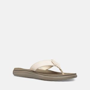 Teva Voya Leather Flip Flops Damen Beige [MYXA98564]